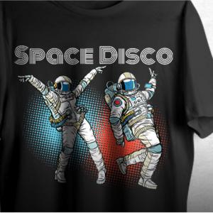 Tricou Space Disco imprimat DTG