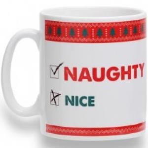 Cana Naughty Nice personalizata prin transfer termic